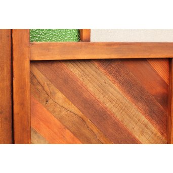 異材寄木ヘリンボーンと色ガラス戸　GD621 