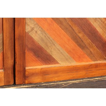 異材寄木ヘリンボーンと色ガラス戸　GD621 