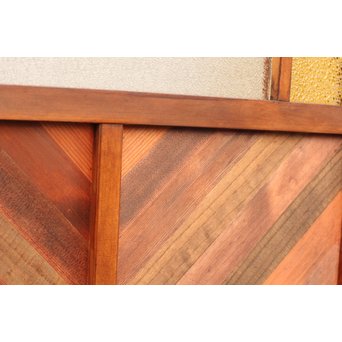 異材寄木ヘリンボーンと色ガラス戸　GD621 