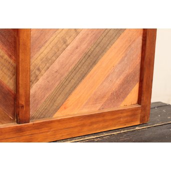 異材寄木ヘリンボーンと色ガラス戸　GD621 