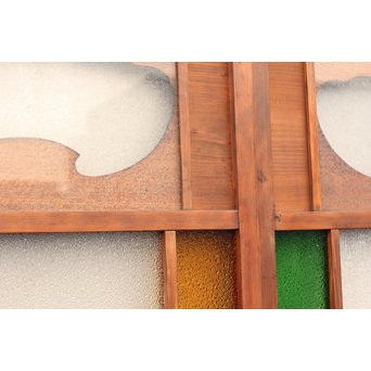 異材寄木ヘリンボーンと色ガラス戸　GD621 