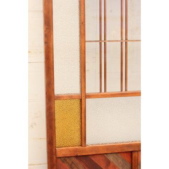 異材寄木ヘリンボーンと色ガラス戸　GD621 
