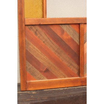 異材寄木ヘリンボーンと色ガラス戸　GD621 