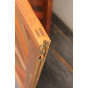 異材寄木ヘリンボーンと色ガラス戸　GD621 