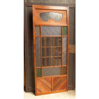 異材寄木ヘリンボーンと色ガラス戸　GD621 