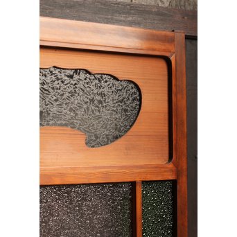 異材寄木ヘリンボーンと色ガラス戸　GD621 