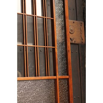 異材寄木ヘリンボーンと色ガラス戸　GD621 