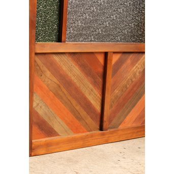 異材寄木ヘリンボーンと色ガラス戸　GD621 