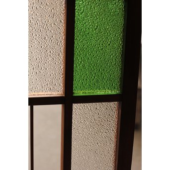 異材寄木ヘリンボーンと色ガラス戸　GD621 