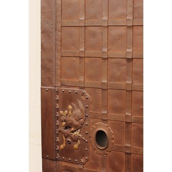 在銘金工升格子鉄づくし蔵戸　W318 