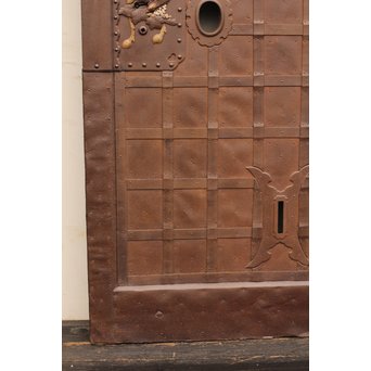 在銘金工升格子鉄づくし蔵戸　W318 