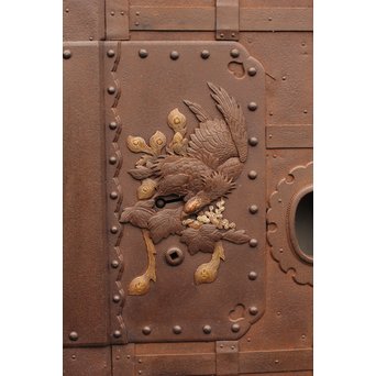 在銘金工升格子鉄づくし蔵戸　W318 