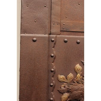 在銘金工升格子鉄づくし蔵戸　W318 