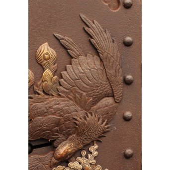 在銘金工升格子鉄づくし蔵戸　W318 