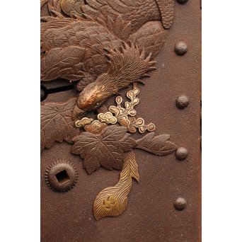 在銘金工升格子鉄づくし蔵戸　W318 