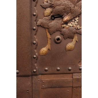 在銘金工升格子鉄づくし蔵戸　W318 