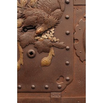 在銘金工升格子鉄づくし蔵戸　W318 