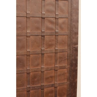 在銘金工升格子鉄づくし蔵戸　W318 