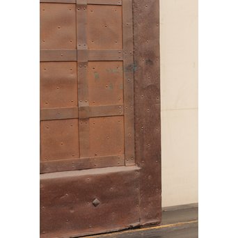 在銘金工升格子鉄づくし蔵戸　W318 