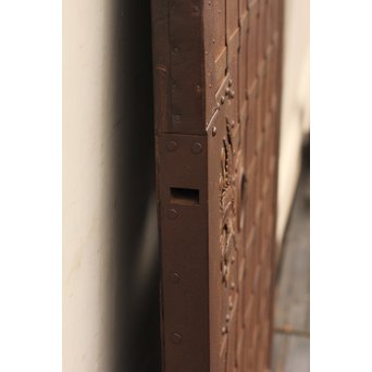 在銘金工升格子鉄づくし蔵戸　W318 