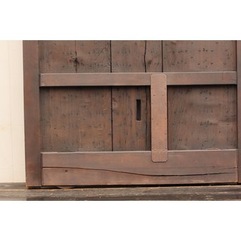 在銘金工升格子鉄づくし蔵戸　W318 