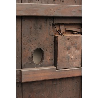 在銘金工升格子鉄づくし蔵戸　W318 