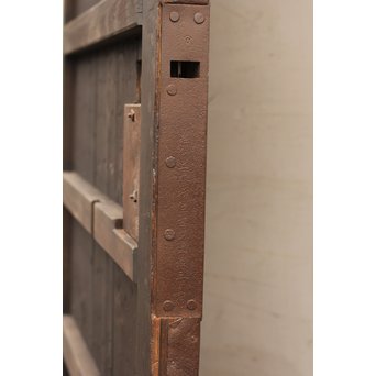 在銘金工升格子鉄づくし蔵戸　W318 