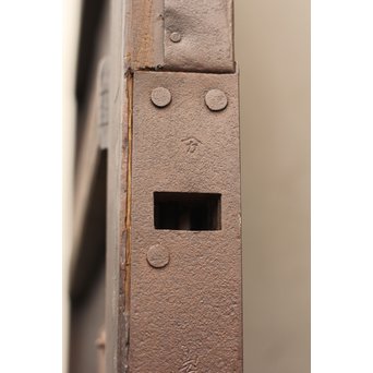 在銘金工升格子鉄づくし蔵戸　W318 