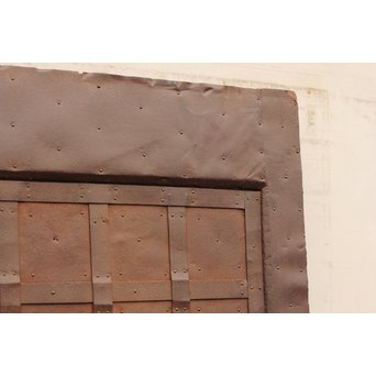 在銘金工升格子鉄づくし蔵戸　W318 