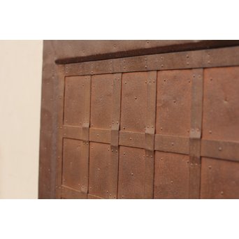 在銘金工升格子鉄づくし蔵戸　W318 