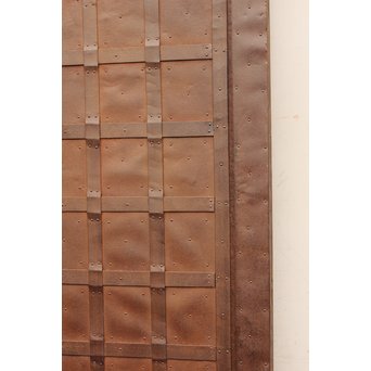 在銘金工升格子鉄づくし蔵戸　W318 