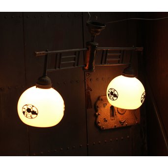 宙ブラリ菊金具の2灯照明　A1152 