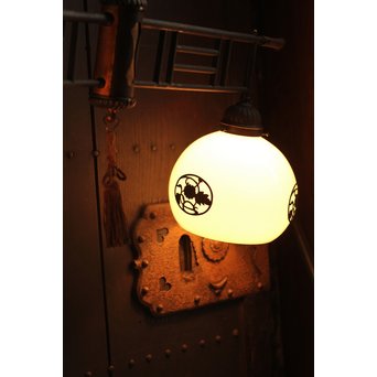 宙ブラリ菊金具の2灯照明　A1152 