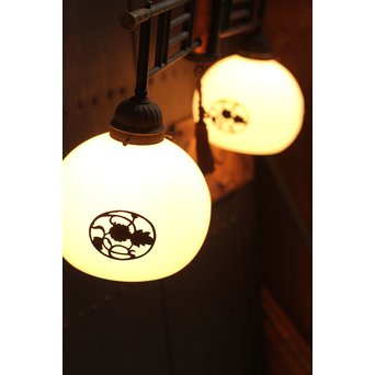 宙ブラリ菊金具の2灯照明　A1152 