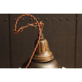 大型オーバル白被切子照明　A1153 