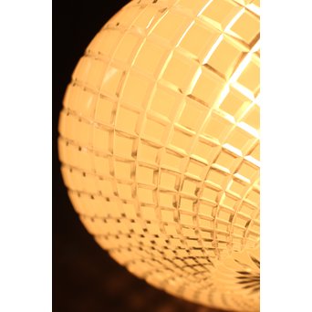 大型オーバル白被切子照明　A1153 