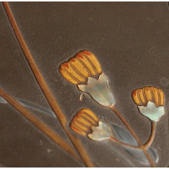 是真風蒔絵と多素材象嵌の硯箱　S1520 