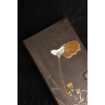 是真風蒔絵と多素材象嵌の硯箱　S1520 