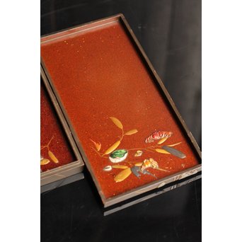 是真風蒔絵と多素材象嵌の硯箱　S1520 