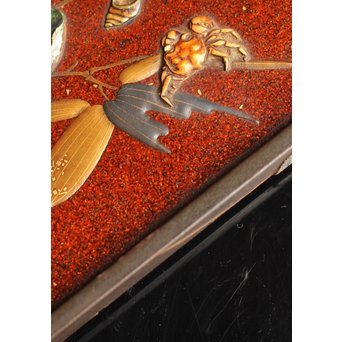 是真風蒔絵と多素材象嵌の硯箱　S1520 