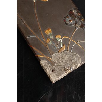 是真風蒔絵と多素材象嵌の硯箱　S1520 