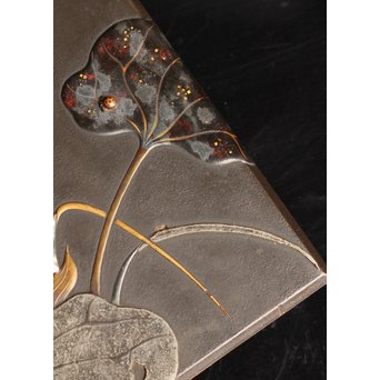 是真風蒔絵と多素材象嵌の硯箱　S1520 