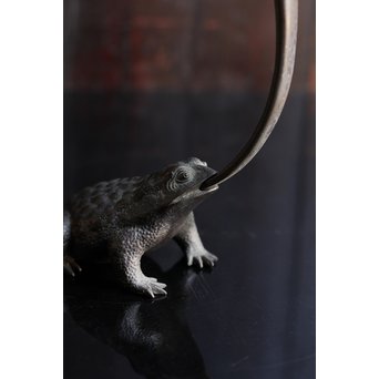 蛙の銅花器　S1533 