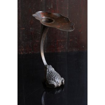 蛙の銅花器　S1533 