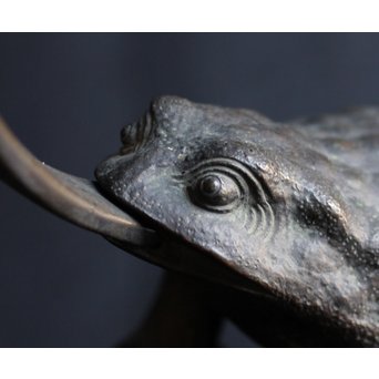 蛙の銅花器　S1533 