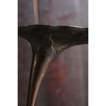 蛙の銅花器　S1533 