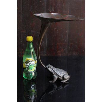 蛙の銅花器　S1533 