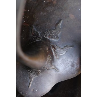 蛙の銅花器　S1533 