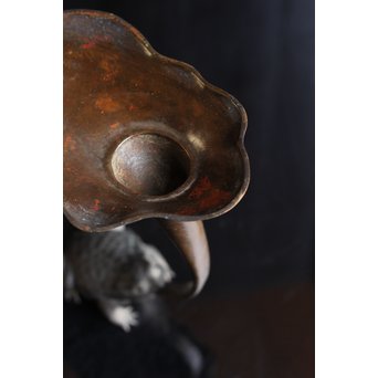 蛙の銅花器　S1533 