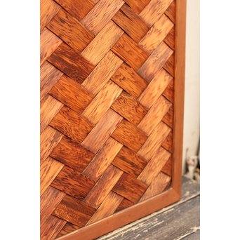 瓢引手の良杉網代と一枚板戸　B628 